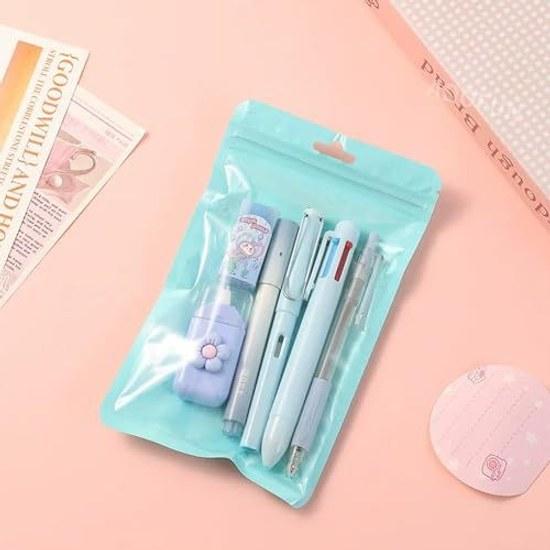 ADOFUN stationery set 7-piece learning mechanical pencil ballpoint pen gel highlighter eraser correction tape mini knife school supplies entrance gift
