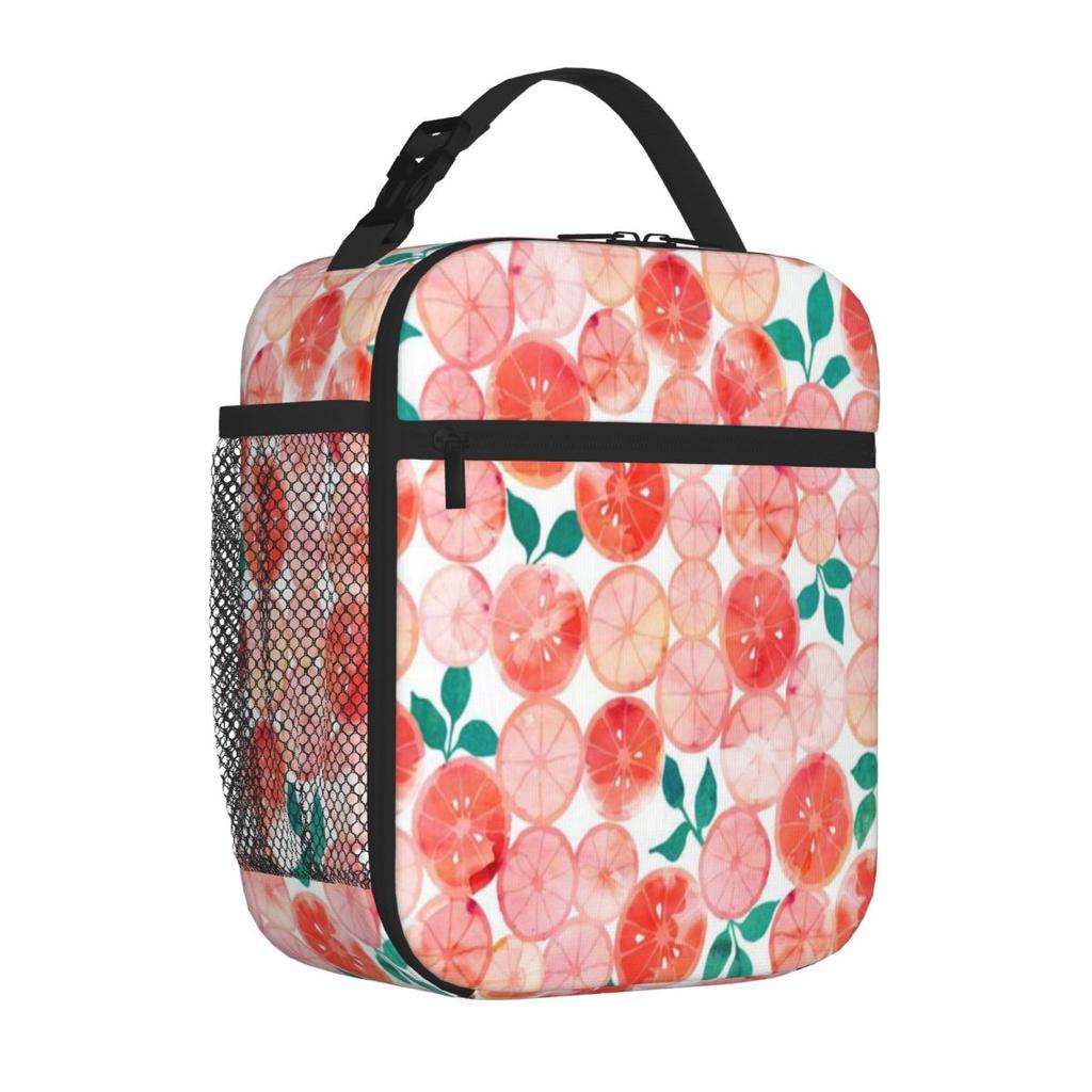Bestselling Bright Summer Fruit Abstract Commuter Lunch Bag Road Trip Insulated Food Bag
