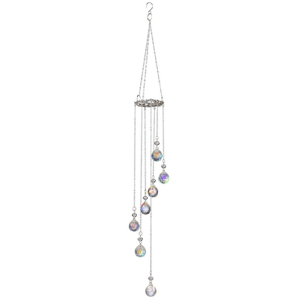 Hanging Crystal Suncatchers Window Wind Chimes Prism Ornament for Indoor or Outdoor Use Festivals Party Decoration