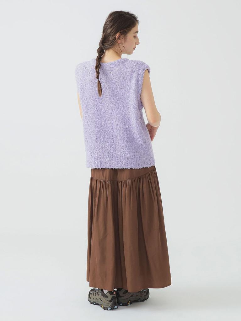 B:MING LIFE STORE by BEAMS S/S Knit Vest, Tape Yarn Vest, Women's, Light Purple, One Size