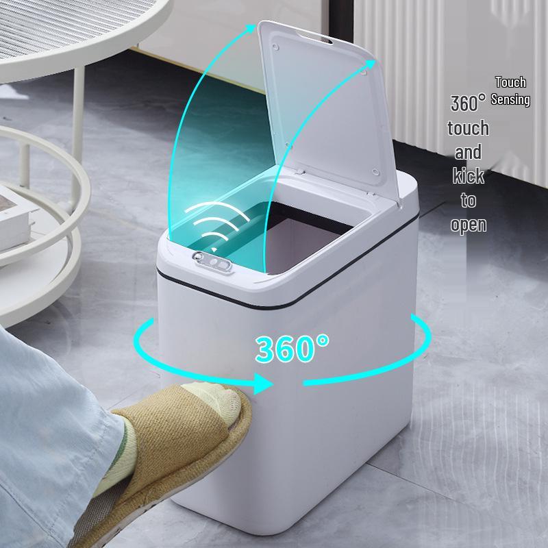 Smart Large-Capacity Induction Trash Can for Kitchen & Bathroom