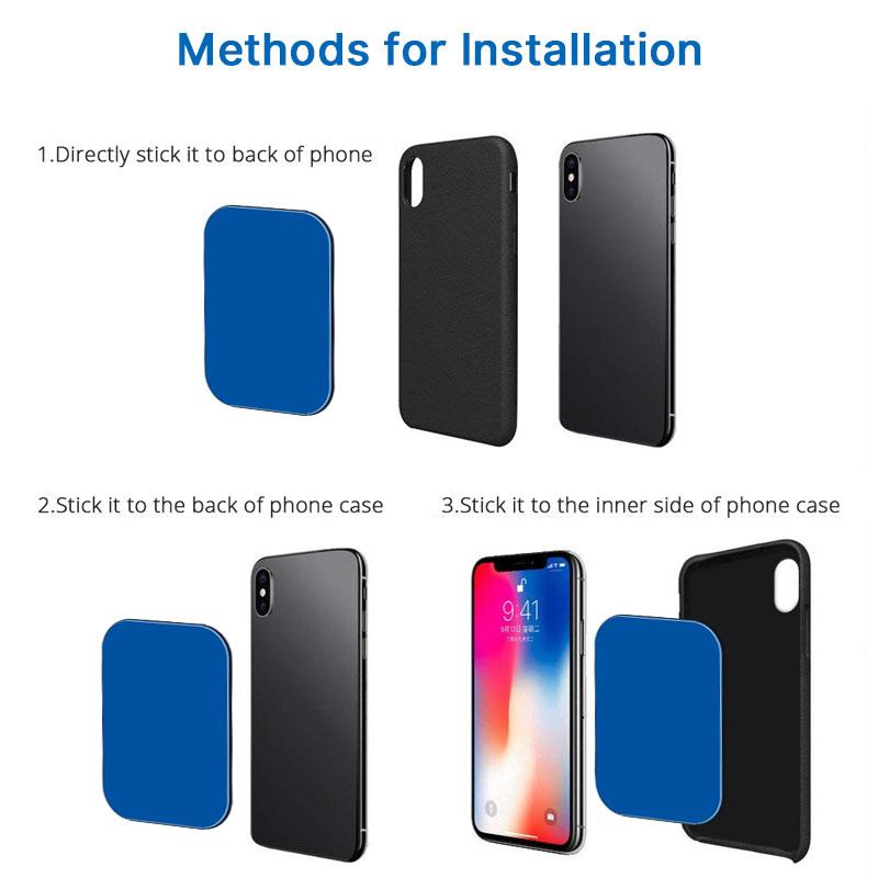 5pcs Metal Plate Disk Iron Sheet for Magnetic Car Mobile Phone Holder Self-adhesive Metal Plate Sticker for Magnet Car Stand