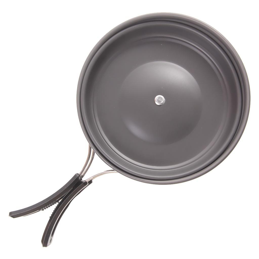 Outdoor Camping Cookware Cooking Picnic Spoon Bowl Pot Pan Kit