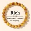 Imitation Golden Tiger Eye Beaded Bracelet Fortune Bracelet Men and Women