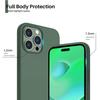 Protective Case - Silicone - for iPhone 14 Pro Max - Midnight Green - Non-slip - Flexible