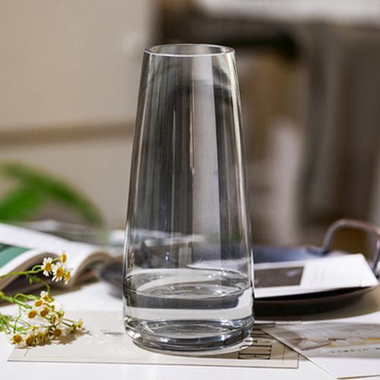 Clear Flower Vases for Table Desk Decor Modern Centerpiece Home Indoor Glass Decorative Vase for Wedding