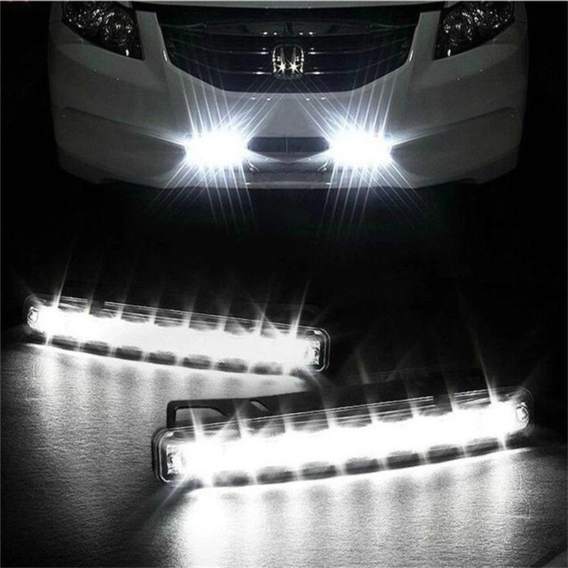 8 LED Daytime Running Light Cars DRL The Fog Driving Daylight Head Drl Lamps For Automatic Navigation Lights Singnal Lamp