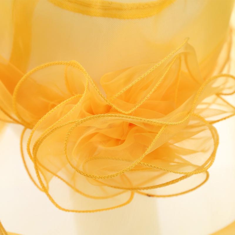 Organza Sun Hat Flower UV Protection Sunshade Beach Hat Small Mesh