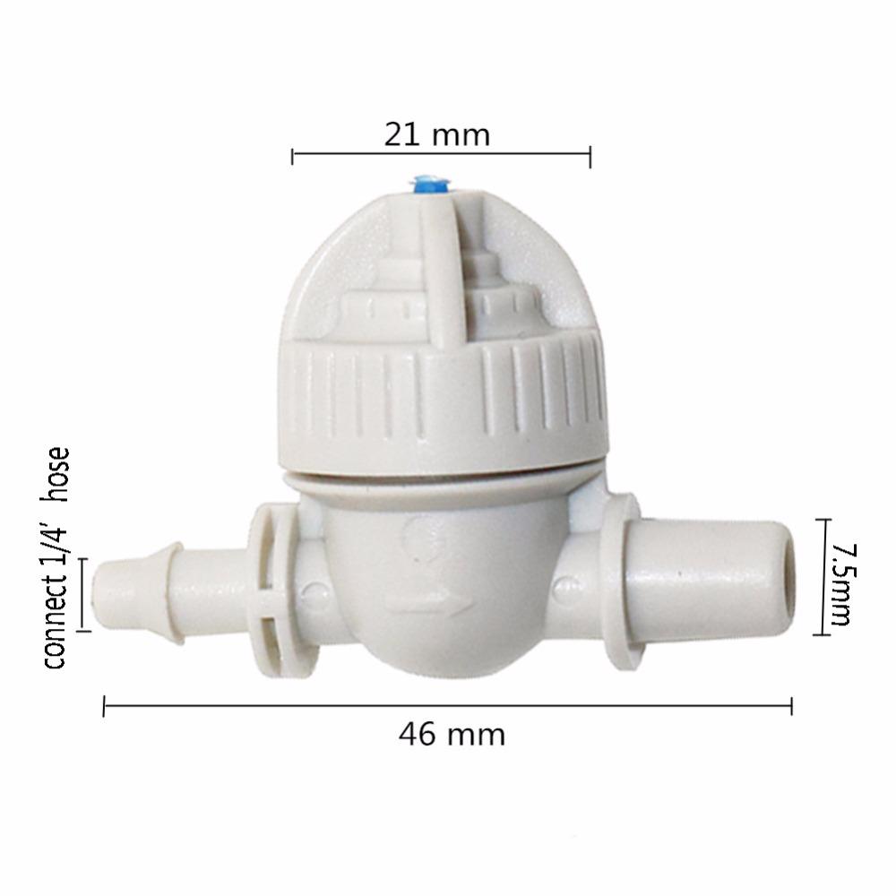 7,5mm Gartenbrause-Verbinder Leckverhinderungsventil Landwirtschaft Garten Rasen Bewässerungsschlauch-Fittings 4/7mm Schlauch 100 Stück