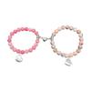Fashionable Beaded Bracelet Set Magnetic Cute Heart Parents Bracelets Perfect Gift for Loved Ones Comfortable to Wear