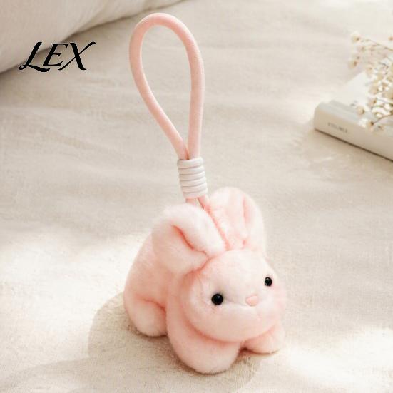 Fashionable Keychain for Handbags Scented Bunny Plush Keychain, Mini Rabbit Stuffed Animal with Fragrance Cute Kawaii Bag Decor Beads, Hanging Pendant
