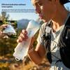 Foldable Soft Hydration Flask Food Grade BPA Free Leak Proof Nozzle Portable Squeezable Bottle for Hiking Running Marathon Sports