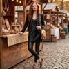 Damen Western Print Knopflochjacke Lässiger Mantel für den täglichen Gebrauch