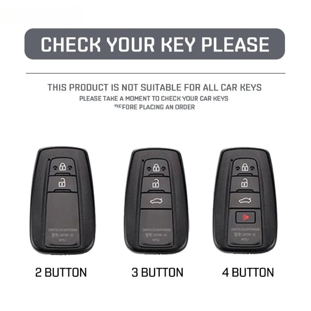 ABS Kohlefaser Auto Schlüsselhülle Abdeckung Schale Schlüsselanhänger für Toyota Prius Camry Corolla C-HR CHR RAV4 Prado 2018 2022 Schlüsselanhänger Zubehör