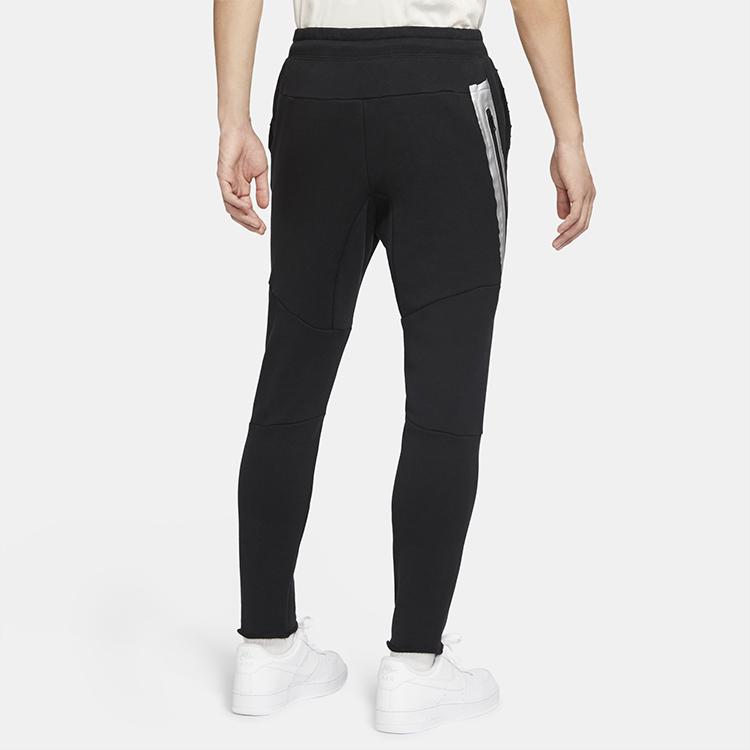 Nike Swoosh Drawstring Knit Running Pants Men Bottoms Black CU4270-010