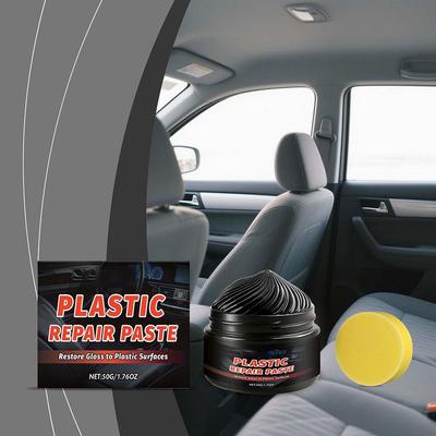 Univerzální lešticí vosk na opravu kůže a plastu - Krém na renovaci interiéru automobilu pro kůži/plast/gumu ca I2X3