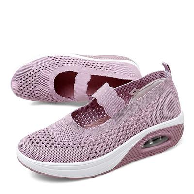 Damskie buty codzienne modne grube podeszwy pojedyncze buty letnie oddychające ażurowe buty z siatki lekkie do chodzenia damskie buty na platformie