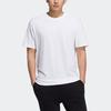 Adidas Neo Embroidered Logo Solid Color Sports Crew Neck T-Shirt Men Tops White H14209