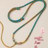 Premium Handmade Peach Blossom Knot Necklace Rope with Jade Accent