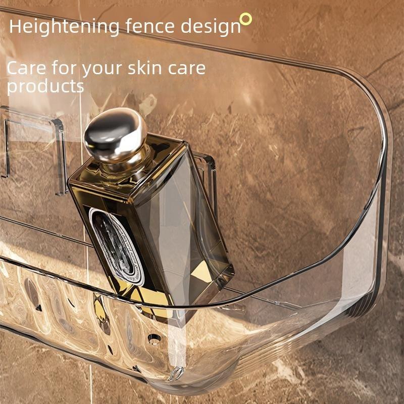 Prateleira de Armazenamento de Parede para Banheiro em Acrílico para Cosméticos Estilo Moderno Simples