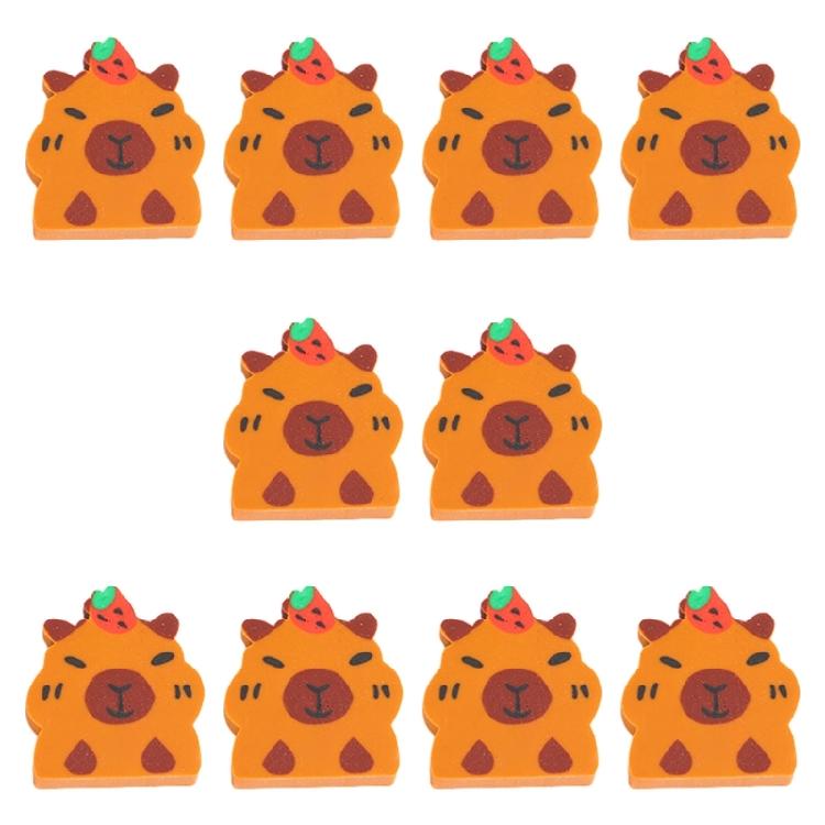 10 Pcs Capybara Erasers Funny Pencil Erasers Lovely Animal Eraser Back to School Erasers Prizes Gift for Classroom