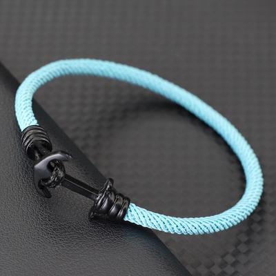 Bracelet homme ancre 4 mm corde milanaise bracelet sports de plein air plage surf nautique poignet garde pour homme main bijoux Pulseria