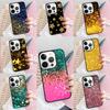 Stars Golden Sparkle Phone Case For iPhone 17 Air 15 16e 14 13 Pro Max Coque 12 11 Pro Max PLUS Cover