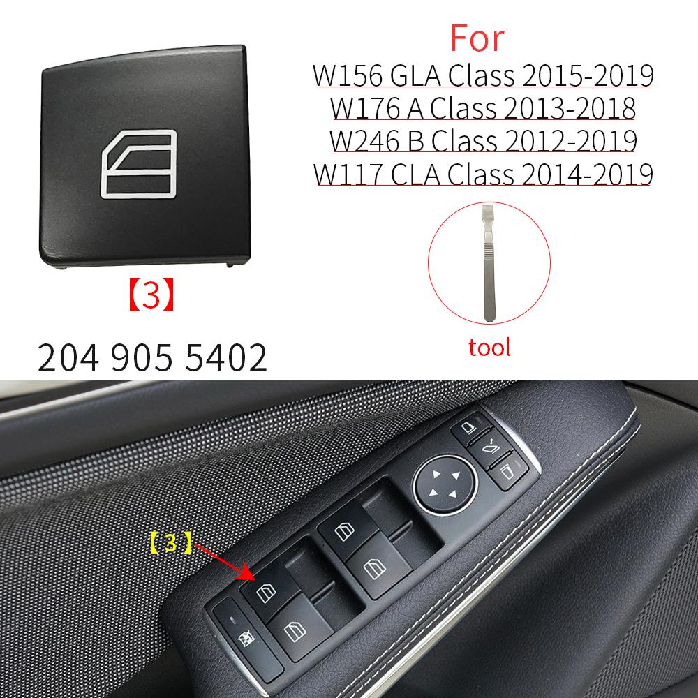 For Benz A B CLA GLA Class Car Power Window Switch Button Cover Cap For Mercedes W246 W176 W117 W156 A180 B200 CLA220 GLA260