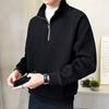 Men's 2024 Spring/Autumn Thickened Pullover Half-Zip Stand Collar Sweatshirt