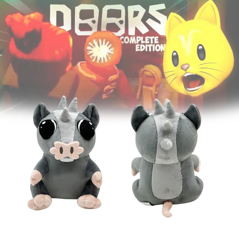 Doors The Roblox Content Gray Mouse Pig Plush Toy Animal Gift Room Decoration