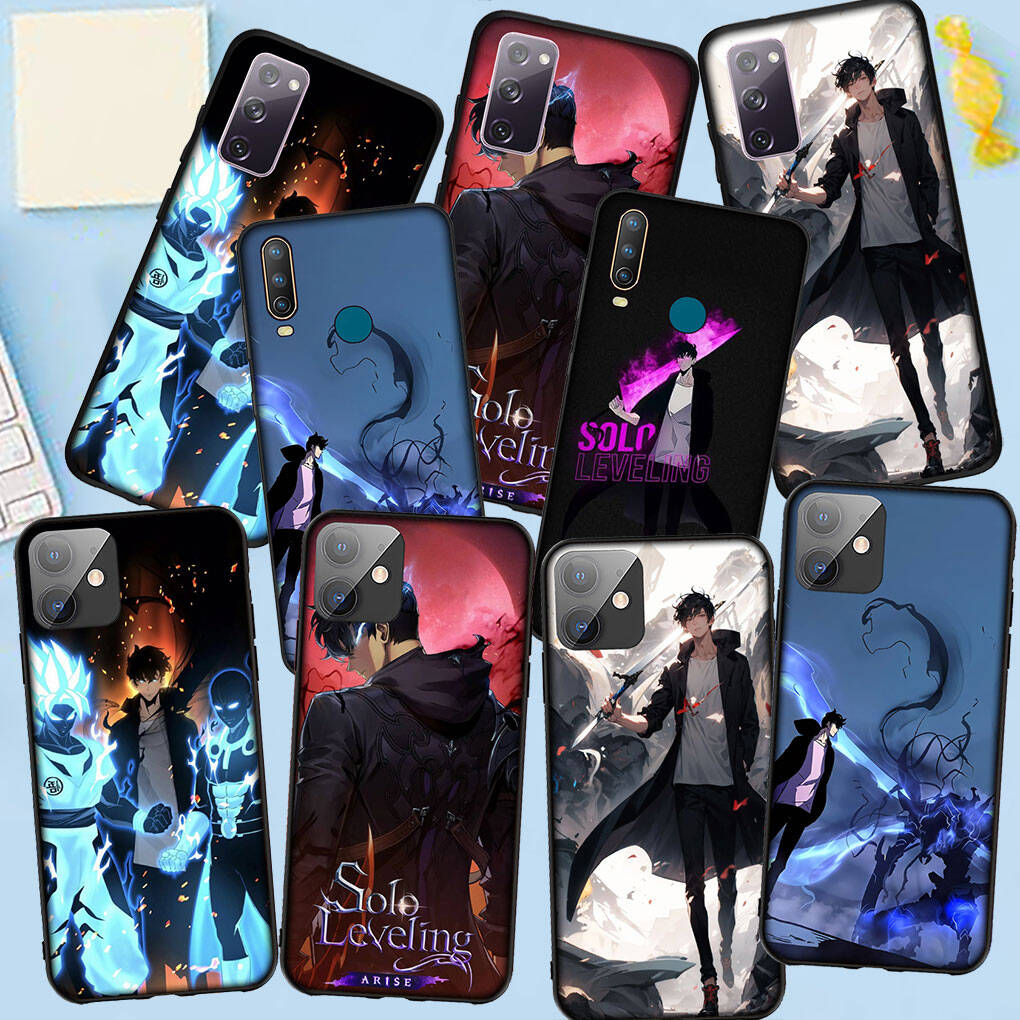 Phone Case for Samsung Galaxy S25 S23 S22 S24 Ultra FE A05 A06 A15 A16 A36 A37 A35 A54 A55 A56 A57 A25 A26 A53 A17 Cartoon Solo Leveling Anime Cover