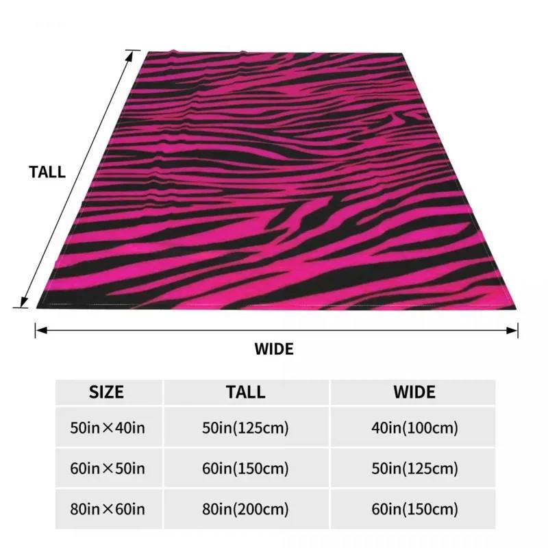 Готическое розовое одеяло в полоску зебры бархатное летнее многофункциональное мягкое — фото 7