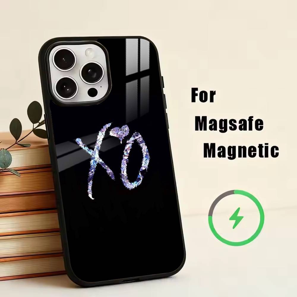 singer-The W-Weeknd XO Phone Case For iPhone17,16,15,14,13,12,11 Plus,Pro Magnetic with Magsafe Wireless Charging