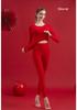Women's Autumn Lambswool & Fleece Thermal Set: 460g Brushed Velvet Top & Bottoms for Cold Weather