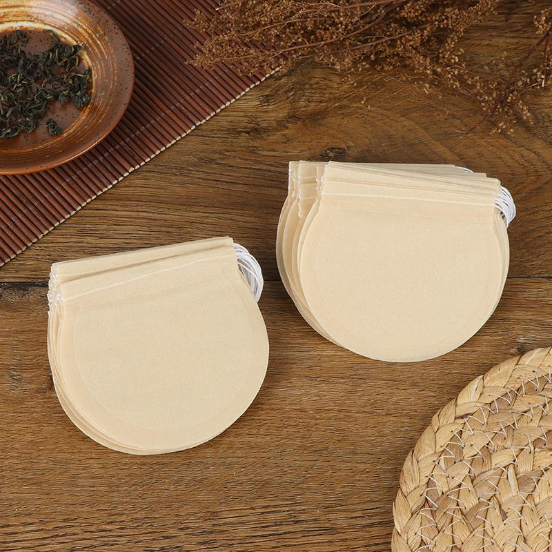 100Pcs/Lot Round Tea Bags Empty Filter Paper Teabags With String For Herb Tea