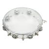 10in Hand Drum Adjustable Tone Double Row ABS Light Hand Bell Handheld Percussion Transparent