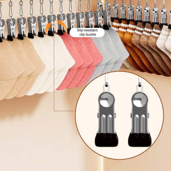 Trouser Clip Closet Organizer with 10/12 Clips Pants Scarves Skirts Belts Towels Underwear Heavy Duty Metal Frame Storage Rack