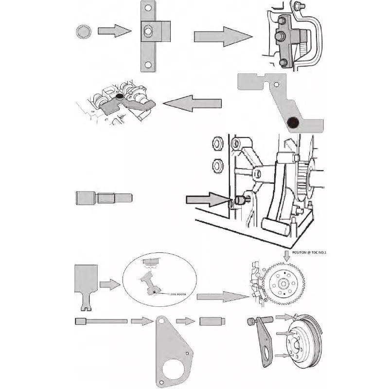 Timing Locking Tool Land Rover Range Rover Jaguar 2.0 GTDI Si4 204PT Ford Timing Locking Kit