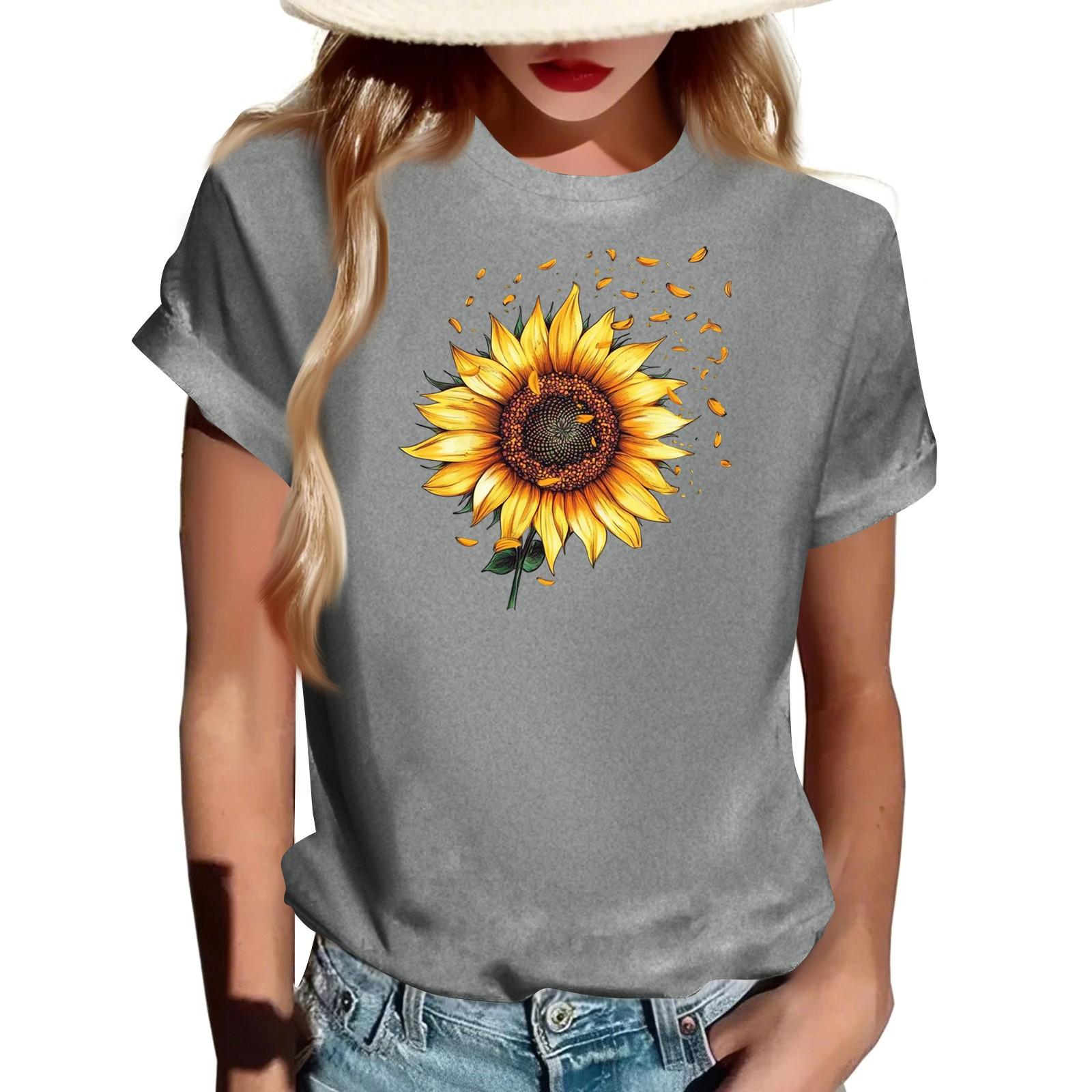 

Женская модная футболка с круглым вырезом, повседневная, с ретро-принтом, с короткими рукавами XL