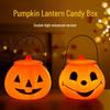 Luminous Halloween Pumpkin Lantern Bucket for Trick-or-Treating and Decor.