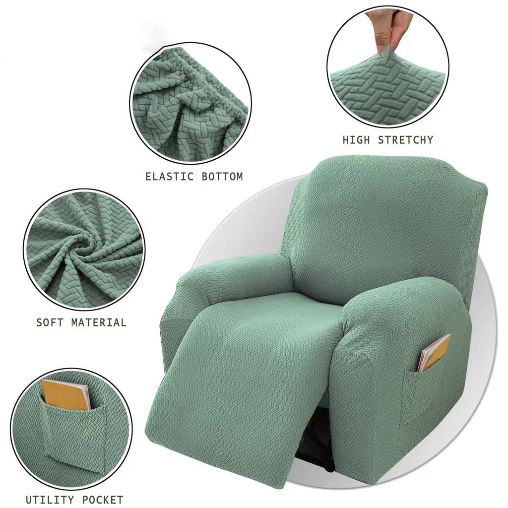 Sesselbezug Jacquard Stretch Sessel Sofabezüge Elastisch Geteilter Sessel Stuhlbezug Rutschfest Stühle Überwürfe für Wohnzimmer