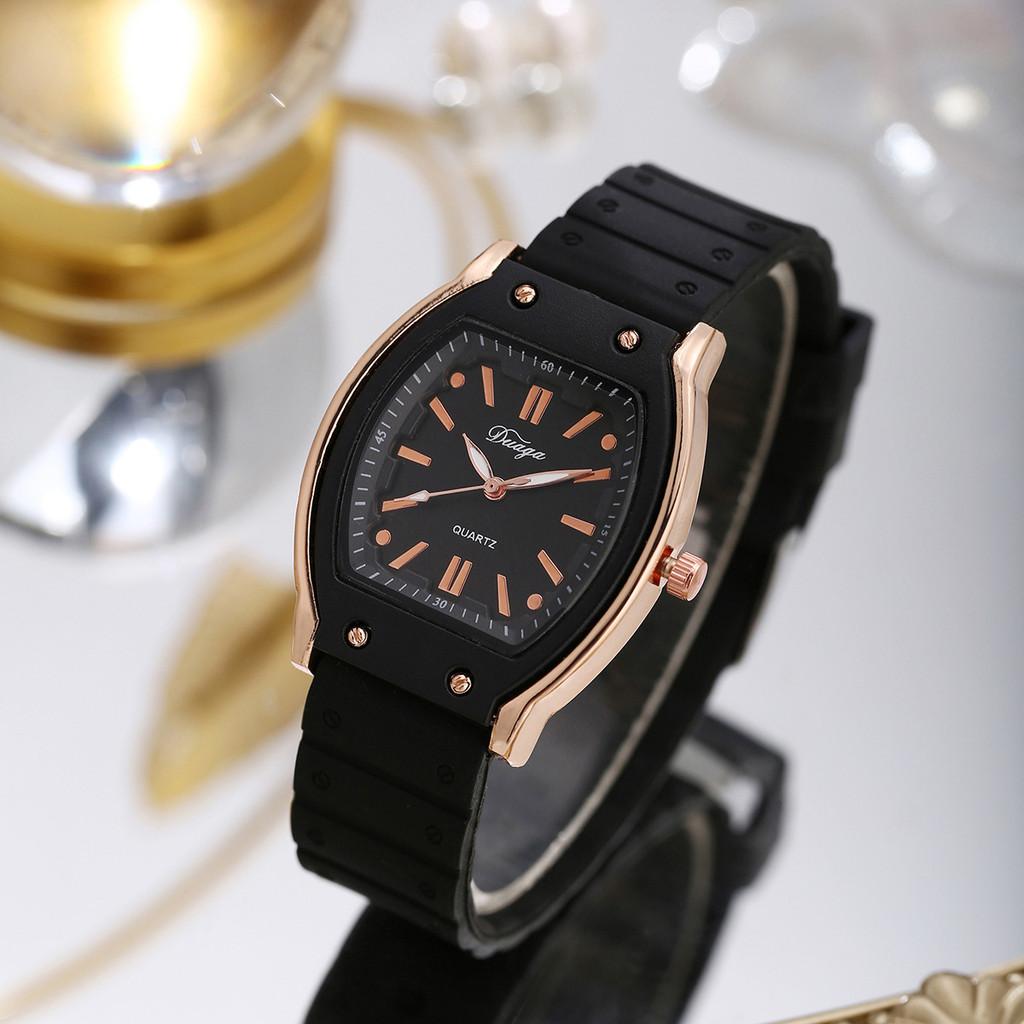 Orologio al Quarzo in Silicone a Forma di Barile alla Moda per Donna Stile Sportivo Casual