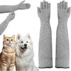 Gyvūnų priežiūros ilgos pirštinės 35 cm Anti-Scratch pirštinės Padidintas lankstus pirštų dizainas Katės, šuns nagų kirpimui ir veterinarinei priežiūrai