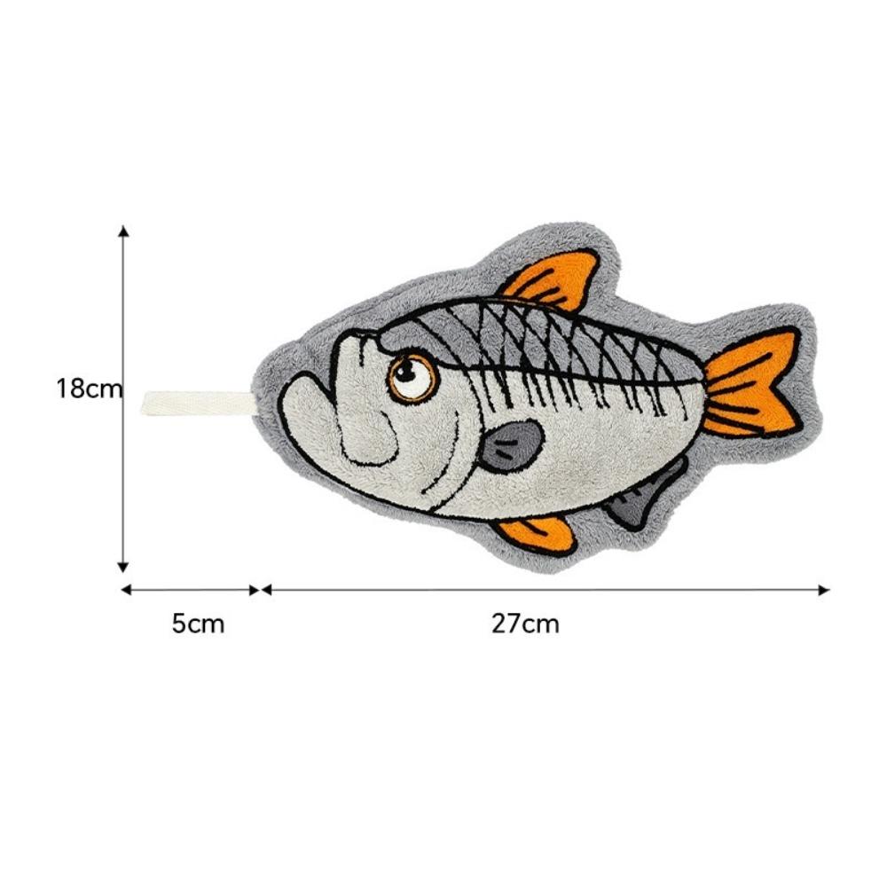 Hanging Lure Fishing Wipe Cloth Absorbent Fish Shaped Towel Fishing Hand Towel Outdoor,Kitchen Etc