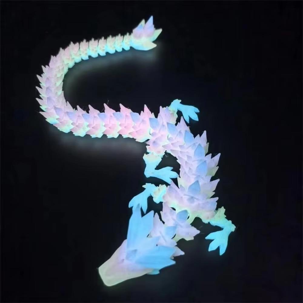 Leuchtende Spielzeuge 3D-gedrucktes Tier Leuchtet im Dunkeln Drache Schlange Katzen Drehbar Gelenkig Tyrannosaurus Rex Heimdekoration Kindergeschenk