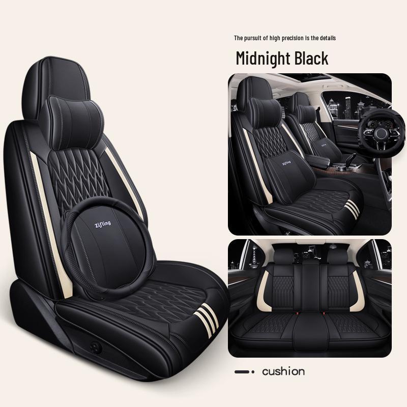 Universal Leather Car Seat Cover: Easy-to-Clean, Four Seasons Use