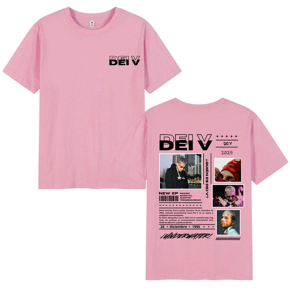 Rapper Dei V Quien Es Dei V? Tour 2025 T-shirts Men Women Hip Hop Oversized Music T-shirt Classic O-Neck Loose Unisex T Shirt