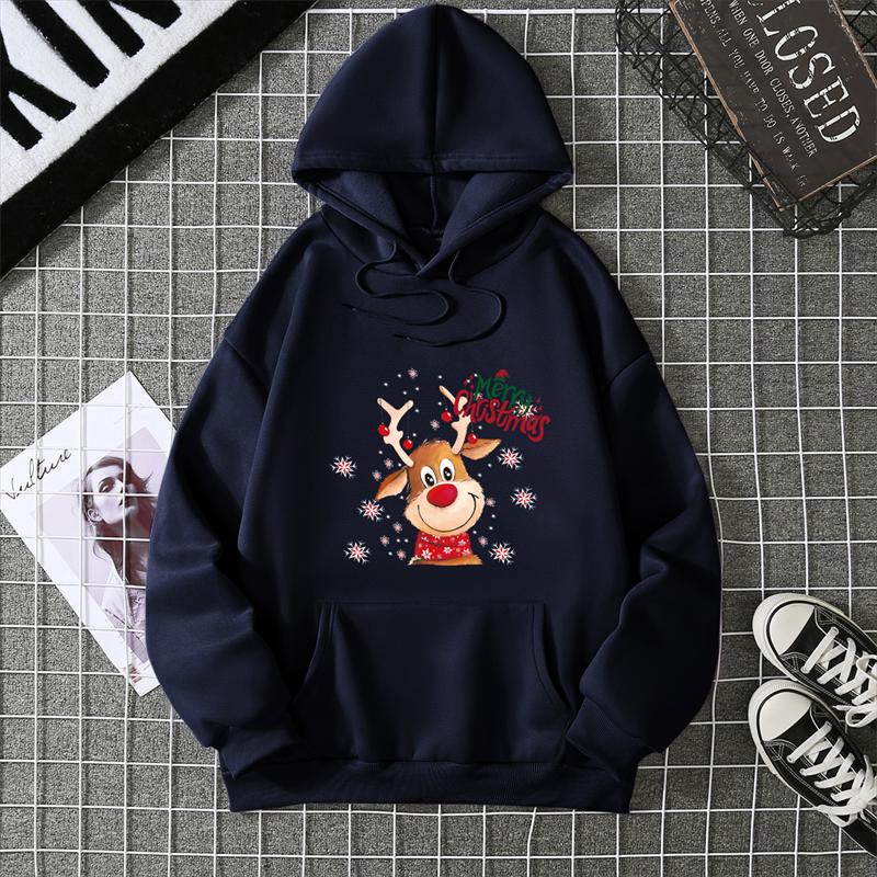 Hanorace Noi cu Cerbi de Crăciun Imprimeu Femei Modă Streetwear Hanorace cu Glugă Pulovere Harajuku Topuri Unisex Îmbrăcăminte