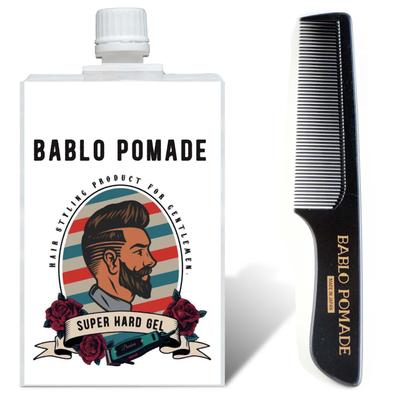 BABLO POMADE Super Hard Hair Gel Comb Hair Hair Hair Styling Barber & Men's Set, Grease, Wax, Products,
