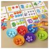 Wooden Montessori Clip Beads Toy Fine Motor Training Color Sorting Matching Early Learning Educational Toys For Children Kids